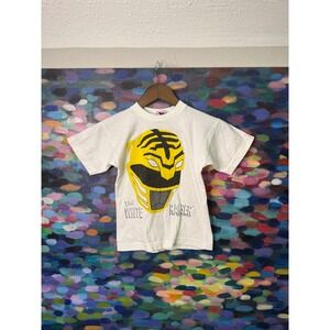 Kids yellow Ranger T Shirt Youth 1995 Vintage Power Rangers Graphic Tee